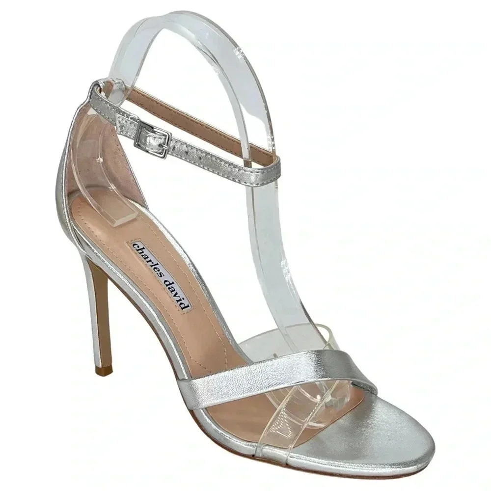 Charles David Courtney Metallic Leather Womens Heels Size 7.5M
